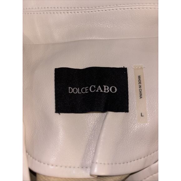 Dolce Cabo Dress Large Cream With Silver Buttons Mini MSRP$ 170 - Picture 4 of 7